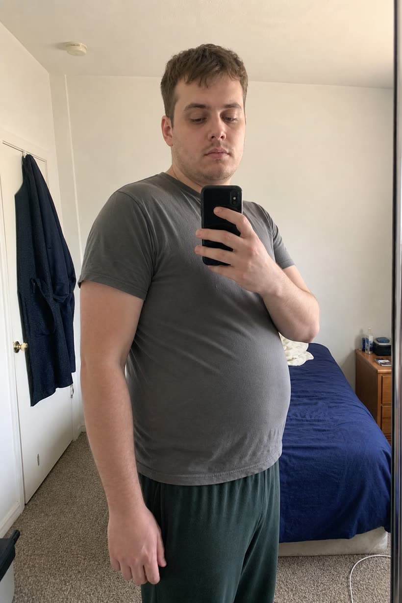 AI weight loss before and after — Day 0, Starting point